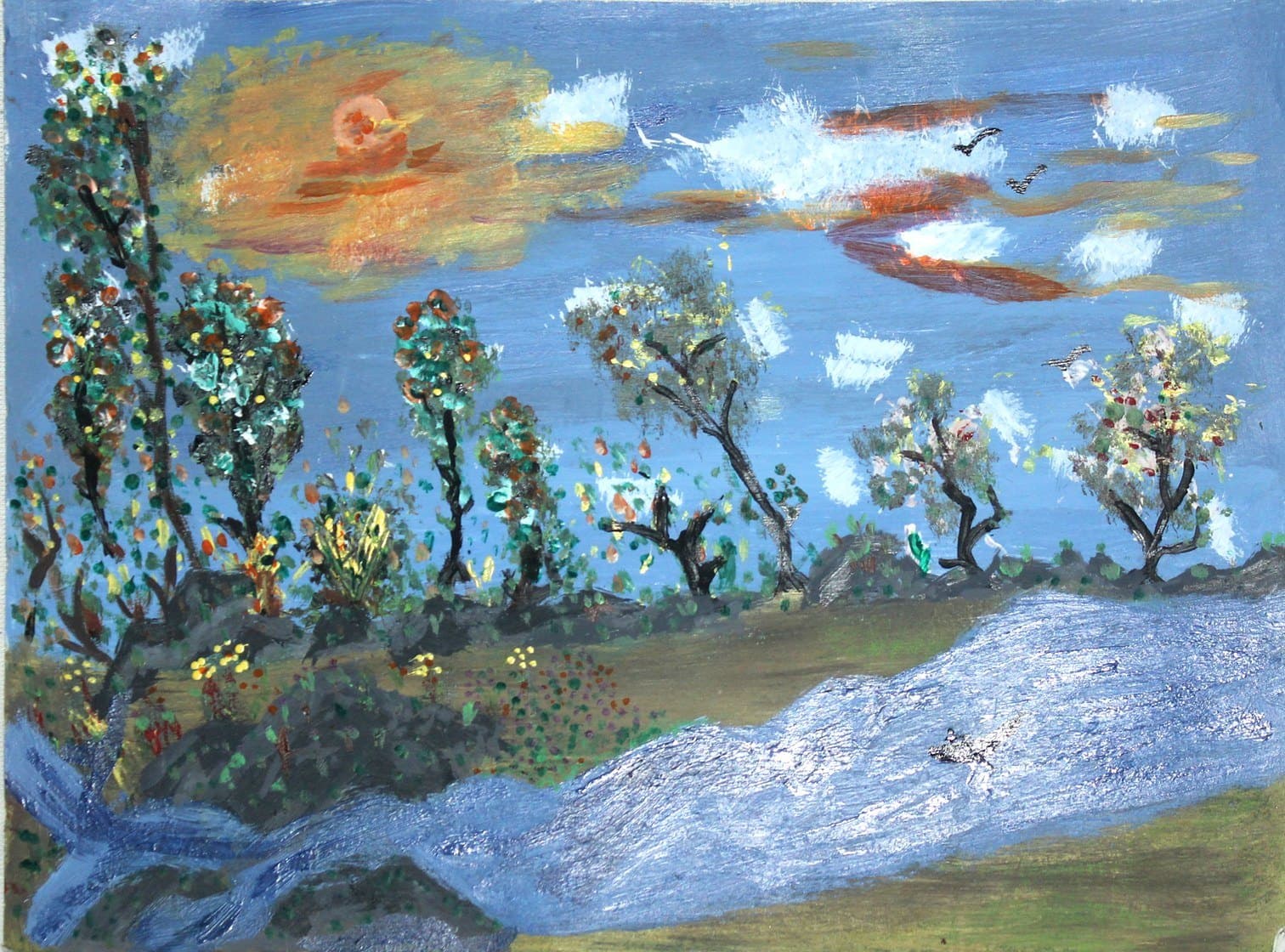 River Landscape Painting